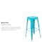 Flash Furniture 30" High Metal Indoor Stackable Bar Stool, Teal, PK4 4-ET-31320-30-TL-R-GG - alternate 7